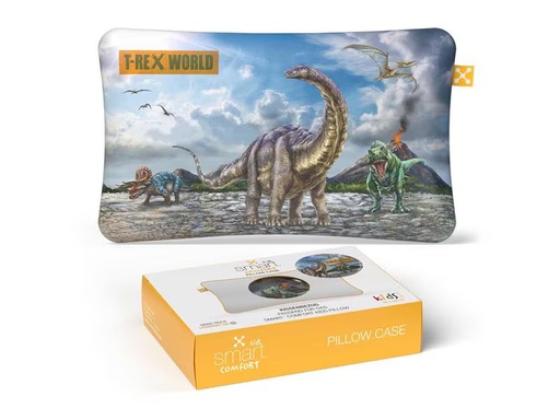 [90303509 1571625] Smartsleep Kinder Kopfkissenbezug Comfort T-Rex-World 50 x 32 cm