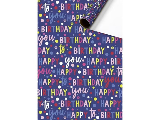 [90303666 1584053] Stewo Geschenkpapier Benoni Dunkelblau, 70 x 200 cm