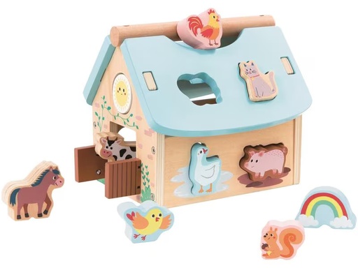 [90303678 1545902] Spielba Holzspielwaren Sortierspiel Bauernhof mit Formen