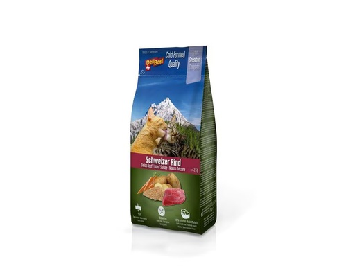 [90303838 1587405] DeliBest Halbfeuchtfutter Premium Complete Sensitive Cat, Rind, 2 kg