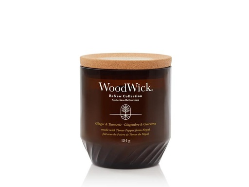 [90304092 1555533] Woodwick Duftkerze Ginger &amp; Tumeric ReNew Medium Jar