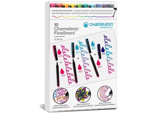 [90304134 1552930] Chameleon Fineliner Farbwechsel 0.3 mm, 10 Stück, Mehrfarbig