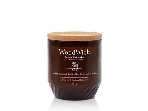 [90304151 1555534] Woodwick Duftkerze Cherry Blossom &amp; Vanilla ReNew Medium Jar