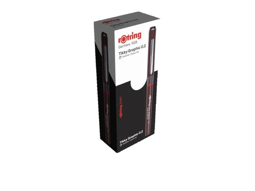 [90050322 892956] Rotring Fineliner Tikky Graphic 0.2 mm, Weinrot