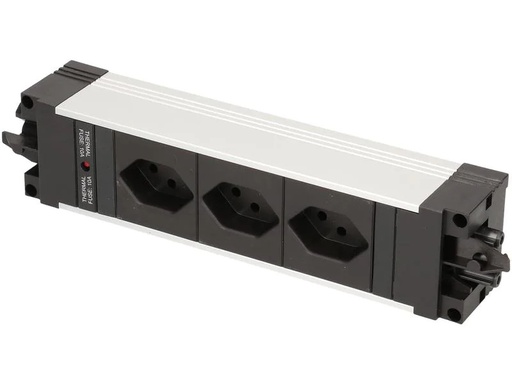 [90050348 1208169] Bachmann Einbausteckerleiste STEP 3x T13 90°