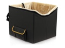 SwissPet Autositz Randy S, 37 x 40 x 35 cm, Schwarz/Beige