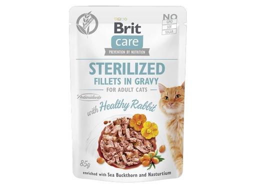 [90304506 1585501] Brit Nassfutter Care Fillets Sauce Sterilized Kaninchen, 85 g
