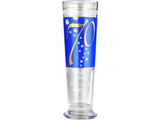[90304536 1587801] Wate Bierglas 70 Jahre 300 ml, 1 Stück, Transparent