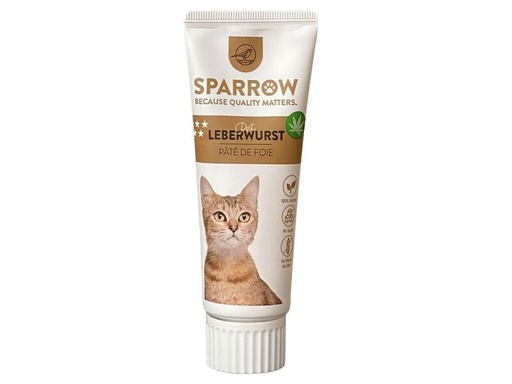 [90304638 1584228] Sparrow Katzen-Snack Leberwurst mit CBD, 75 g