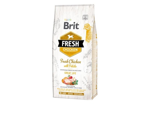[90304654 1585474] Brit Trockenfutter Fresh Dog Adult Huhn, 12 kg