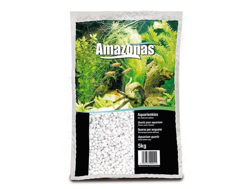 [90304703 1577903] AMAZONAS Bodengrund Aquarienkies 2-3 mm, 5 kg, Weiss