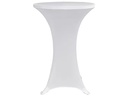 Dameco Stoff Stehtisch-Husse 60 cm/65 cm x 120 cm, Weiss