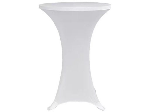 [90304761 1585844] Dameco Stoff Stehtisch-Husse 60 cm/65 cm x 120 cm, Weiss