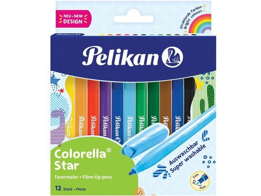 [90305017 1496890] Pelikan Filzstift Colorella Star 0.6 mm, 12 Farben