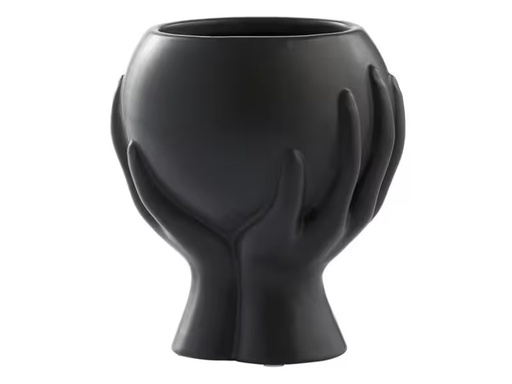 [90305089 1558381] Lene Bjerre Blumentopf Haniya 16.5 cm, Schwarz