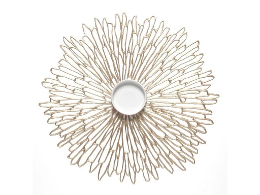 [90005025 1089964] Chilewich Tischset Bloom 38.6 cm x 40 cm, Champagner