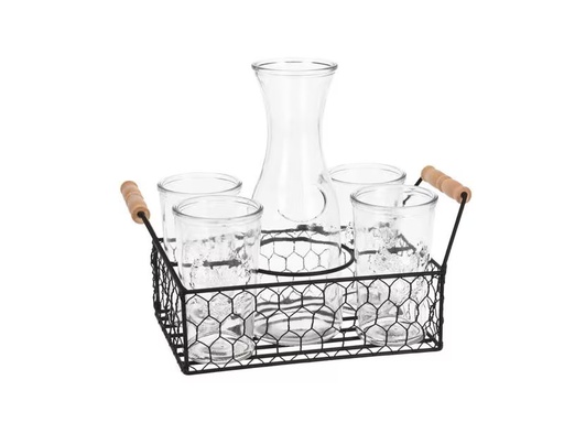 [90305148 1571471] FURBER Trinkglas-Set mit Karaffe, 6-teilig