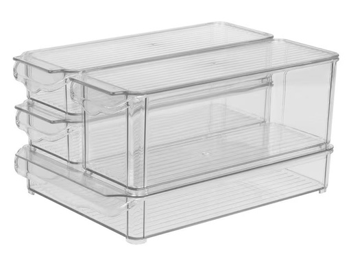 [90305432 1541112] FTM Kühlschrankorganizer 4-teilig, Transparent