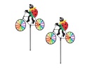 relaxdays Windrad Marienkäfer 2er Set, 75.5 cm