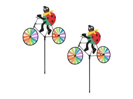[90305493 1585615] relaxdays Windrad Marienkäfer 2er Set, 75.5 cm