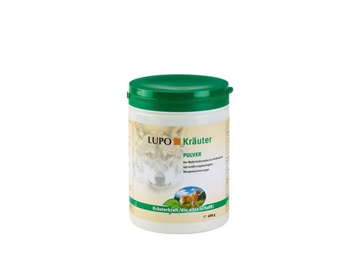 [90305653 1587615] Luposan Hunde-Nahrungsergänzung Kräuter Pulver, 600 g