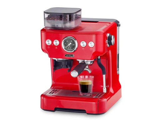 [90050529 1167316] Trisa Siebträgermaschine Barista Plus Rot