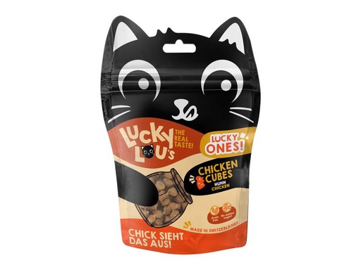 [90305817 1586524] Lucky Lou Katzen-Snack Lucky Ones Cubes Huhn, 80 g