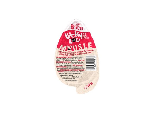 [90305830 1586515] Lucky Lou Katzen-Nahrungsergänzung Mäusle Pute, 28 g