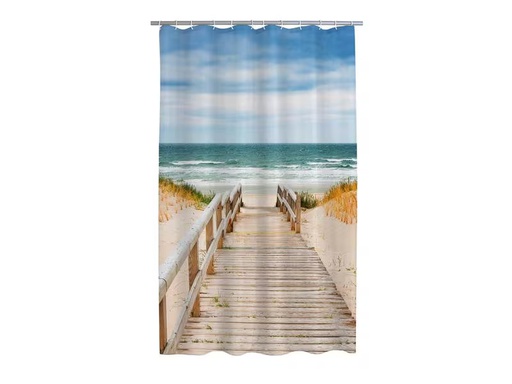 [90305847 1589618] Ridder Duschvorhang Nordsee 180 x 200 cm, Mehrfarbig