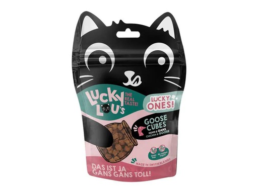 [90305859 1586522] Lucky Lou Katzen-Snack Lucky Ones Cubes Huhn &amp; Gans, 80 g
