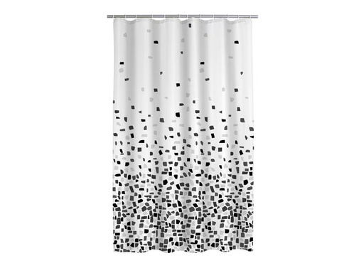 [90305985 1589624] Ridder Duschvorhang Zelda 180 x 200 cm, Schwarz/Weiss