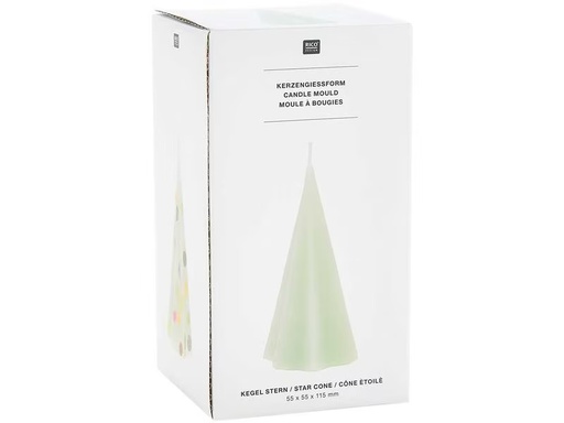 [90306010 1579192] Rico Design Kerzengiessform Sternenkegel 70 x 70 x 135 mm