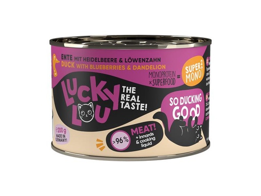 [90306079 1586556] Lucky Lou Nassfutter SuperMono Ente, 200 g