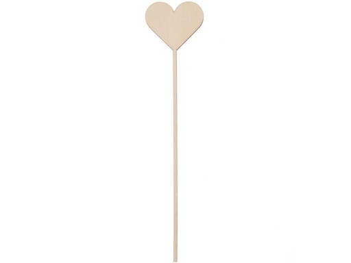 [90306082 1579207] Rico Design Holzartikel Herz gefüllt, 26 x 5 cm