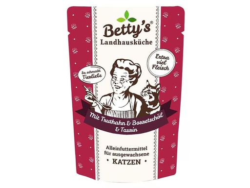 [90306084 1589793] Betty's Landhausküche Nassfutter Truthahn mit Borretschöl, 100 g