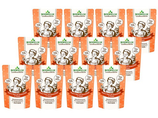 [90306102 1589938] Betty's Landhausküche Nassfutter Rind &amp; Herz mit Borretschöl, 12 x 100 g