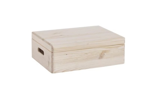 [90306109 1596126] Zeller Present Aufbewahrungskiste mit Deckel 40 x 14 cm, Nature