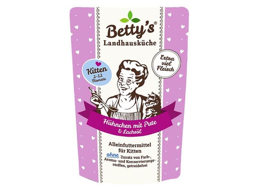 [90306124 1589795] Betty's Landhausküche Nassfutter Hühnchen mit Pute, 100 g