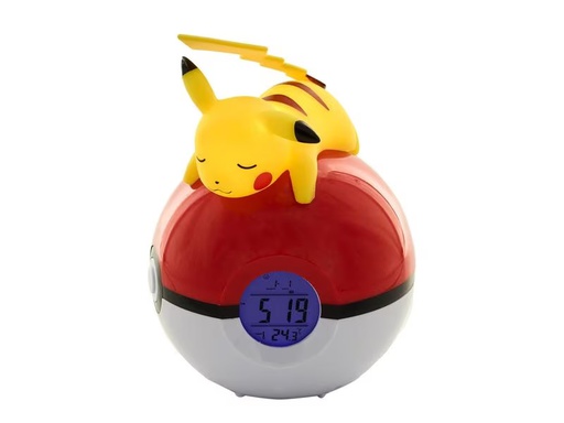 [90306130 1594978] Teknofun Wecker liegender Pikachu mit LED-Lampe