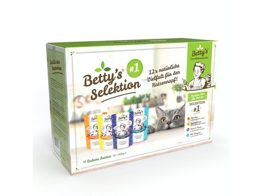 [90306137 1589797] Betty's Landhausküche Nassfutter Selektion Nr.1 Multipack, 12 x 100 g
