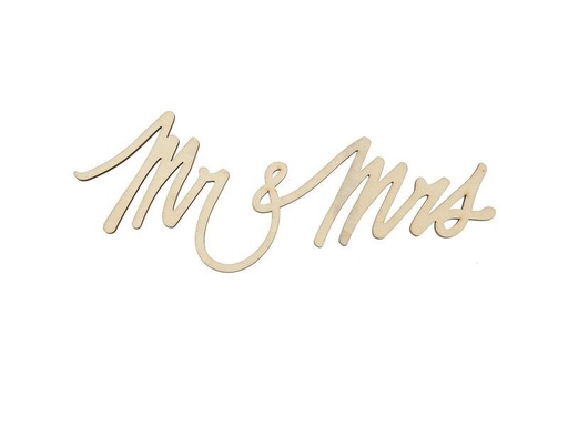 [90306139 1579217] Rico Design Holzartikel Mr &amp; Mrs 28 x 11 cm, magnetisch