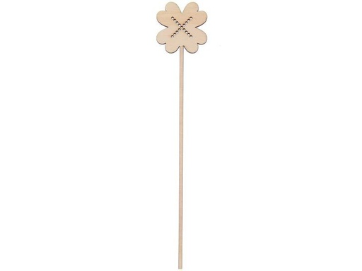 [90306156 1579209] Rico Design Holzartikel Kleeblatt 26 x 5 cm