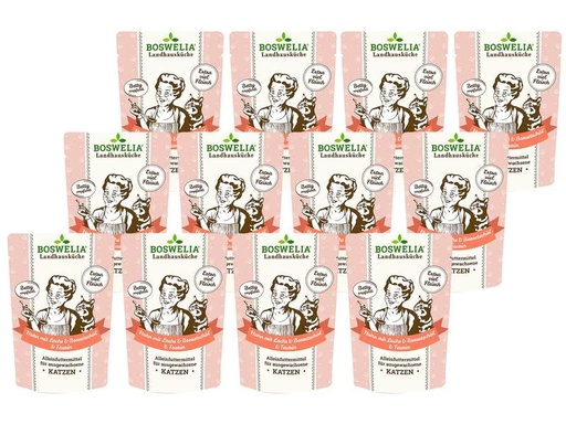 [90306175 1589941] Betty's Landhausküche Nassfutter Huhn mit Lachs &amp; Borretschöl, 12 x 100 g