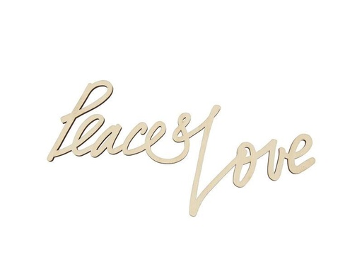 [90306177 1579218] Rico Design Holzartikel Peace &amp; Love 28 x 14 cm, magnetisch