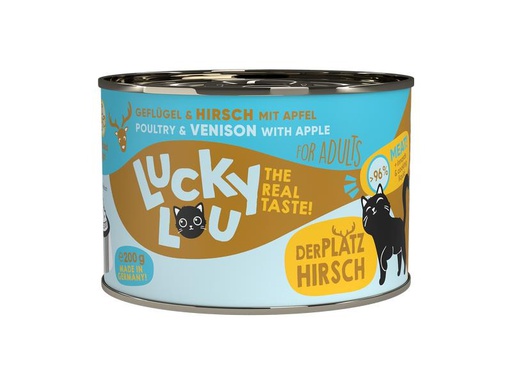 [90306181 1586553] Lucky Lou Nassfutter Lifestage Adult Geflügel &amp; Hirsch, 200 g