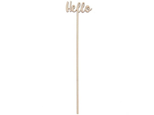 [90306199 1579205] Rico Design Holzartikel Hello 23.6 x 4.7 cm