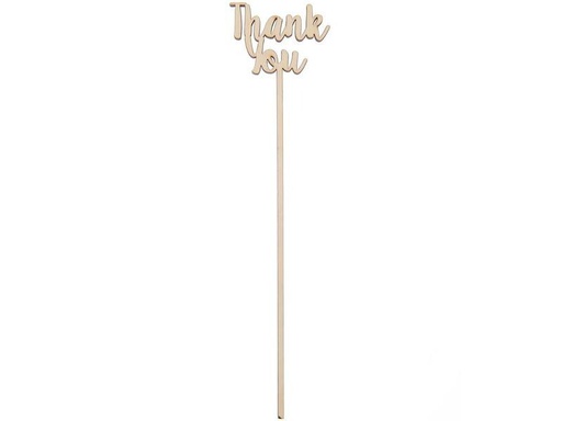 [90306205 1579212] Rico Design Holzartikel Thank You 25.3 x 4.5 cm
