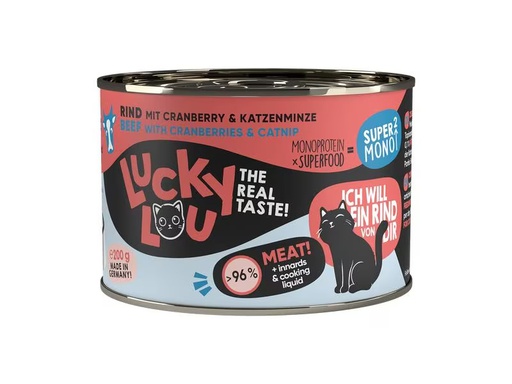 [90306206 1586560] Lucky Lou Nassfutter SuperMono Rind, 200 g