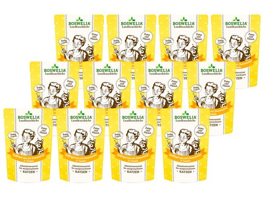 [90306215 1589939] Betty's Landhausküche Nassfutter Geflügel pur mit Borretschöl, 12 x 100 g