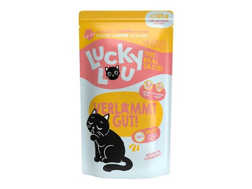 [90306216 1586539] Lucky Lou Nassfutter Lifestage Adult Geflügel &amp; Lamm, 125 g